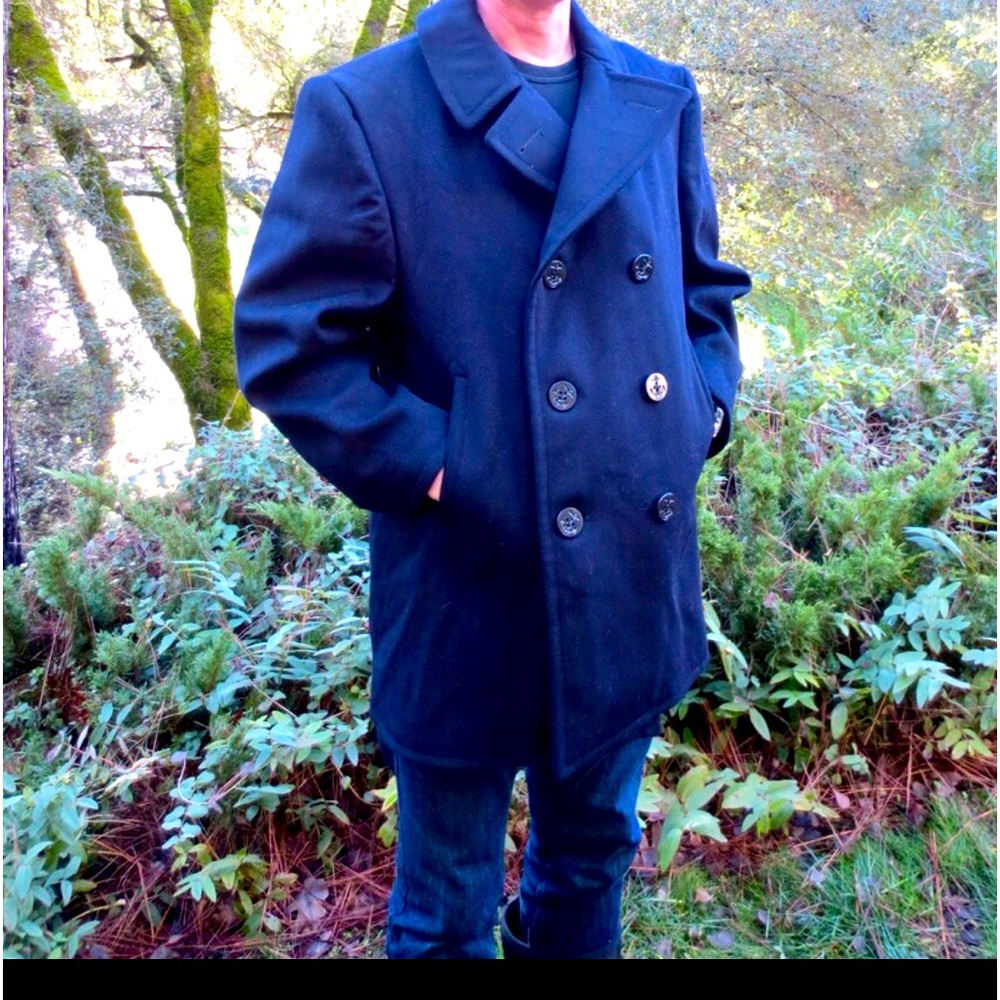 Brand New wool peacoat with Gold Anchor accented Buttons by Liz Claiborne
